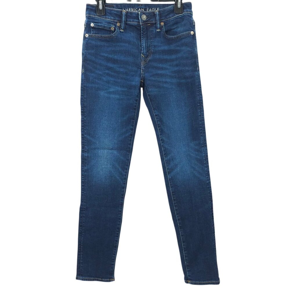 American Eagle Skinny Jeans Next Level Airflex Men Size 28x32 Dark Wash Stretch